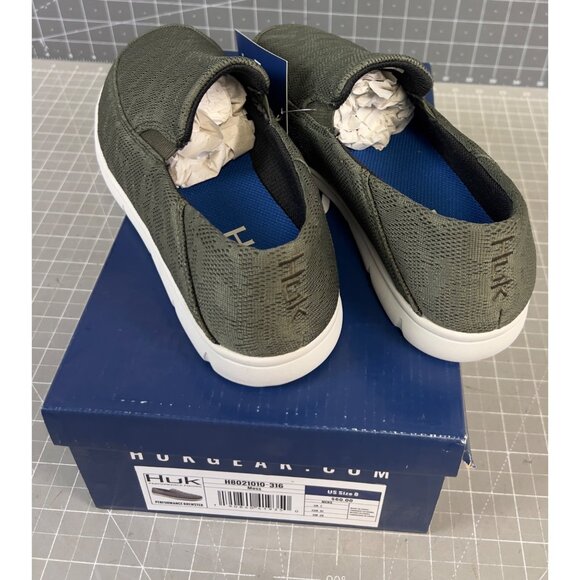 HUK Men's Brewster Slip-On Wet Traction Fishing & Deck Shoes Moss Sz. 8 New~~ - Picture 6 of 13